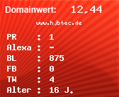 Domainbewertung - Domain www.hjbtec.de bei Domainwert24.net