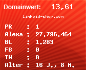 Domainbewertung - Domain linkbid-shop.com bei Domainwert24.net