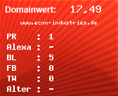 Domainbewertung - Domain www.econ-industries.de bei Domainwert24.net