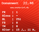 Domainbewertung - Domain www.seekpoint.de bei Domainwert24.net