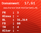 Domainbewertung - Domain www.kurzurlaub-ballermann.de bei Domainwert24.net
