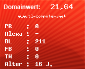 Domainbewertung - Domain www.tl-computer.net bei Domainwert24.net