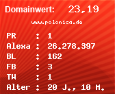 Domainbewertung - Domain www.polonica.de bei Domainwert24.net
