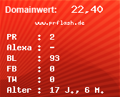 Domainbewertung - Domain www.prflash.de bei Domainwert24.net