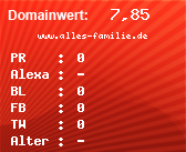 Domainbewertung - Domain www.alles-familie.de bei Domainwert24.net