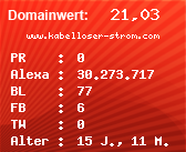 Domainbewertung - Domain www.kabelloser-strom.com bei Domainwert24.net