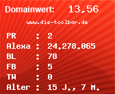 Domainbewertung - Domain www.die-toolbar.de bei Domainwert24.net
