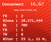 Domainbewertung - Domain www.lupoclub.de bei Domainwert24.net