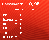 Domainbewertung - Domain www.drhelp.de bei Domainwert24.net