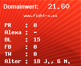 Domainbewertung - Domain www.fight-x.eu bei Domainwert24.net