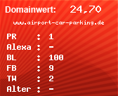 Domainbewertung - Domain www.airport-car-parking.de bei Domainwert24.net