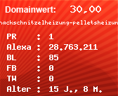 Domainbewertung - Domain www.hackschnitzelheizung-pelletsheizung.de bei Domainwert24.net