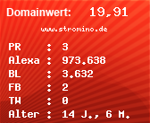 Domainbewertung - Domain www.stromino.de bei Domainwert24.net