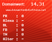 Domainbewertung - Domain www.bauwerksabdichtung.net bei Domainwert24.net