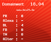 Domainbewertung - Domain www.deu24.de bei Domainwert24.net