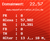 Domainbewertung - Domain www.megafun-radio.kilu.de bei Domainwert24.net