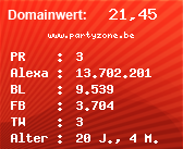 Domainbewertung - Domain www.partyzone.be bei Domainwert24.net