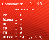 Domainbewertung - Domain www.eu-job.de bei Domainwert24.net