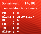 Domainbewertung - Domain www.handelsportal-online.de bei Domainwert24.net