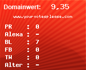 Domainbewertung - Domain www.yourvotesplease.com bei Domainwert24.net