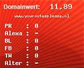 Domainbewertung - Domain www.yourvotesplease.nl bei Domainwert24.net