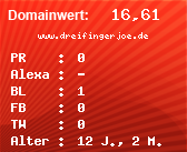 Domainbewertung - Domain www.dreifingerjoe.de bei Domainwert24.net