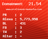 Domainbewertung - Domain www.pralinenpraesente.com bei Domainwert24.net