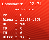 Domainbewertung - Domain www.devqt.com bei Domainwert24.net