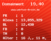 Domainbewertung - Domain www.warhus-druck.de bei Domainwert24.net