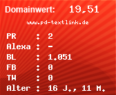 Domainbewertung - Domain www.pd-textlink.de bei Domainwert24.net