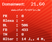 Domainbewertung - Domain www.star-traffic.de bei Domainwert24.net