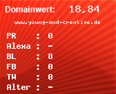 Domainbewertung - Domain www.young-and-creative.de bei Domainwert24.net