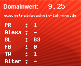Domainbewertung - Domain www.getreidetechnik-lehmann.de bei Domainwert24.net