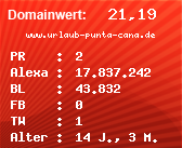 Domainbewertung - Domain www.urlaub-punta-cana.de bei Domainwert24.net