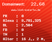 Domainbewertung - Domain www.link-experte.de bei Domainwert24.net