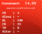 Domainbewertung - Domain www.boa-constrictor.net bei Domainwert24.net