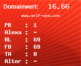 Domainbewertung - Domain www.golf-usa.com bei Domainwert24.net