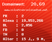 Domainbewertung - Domain www.colostrum-onlineshop.net bei Domainwert24.net