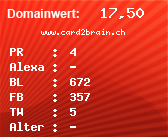 Domainbewertung - Domain www.card2brain.ch bei Domainwert24.net