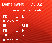 Domainbewertung - Domain www.der-pc-renner.de bei Domainwert24.net