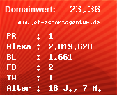Domainbewertung - Domain www.jet-escortagentur.de bei Domainwert24.net