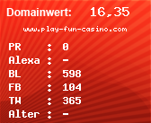 Domainbewertung - Domain www.play-fun-casino.com bei Domainwert24.net