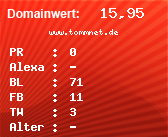 Domainbewertung - Domain www.tommnet.de bei Domainwert24.net