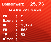 Domainbewertung - Domain holidays-with-pets.de bei Domainwert24.net