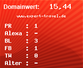 Domainbewertung - Domain www.expert-travel.de bei Domainwert24.net