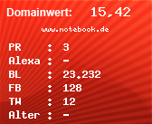 Domainbewertung - Domain www.notebook.de bei Domainwert24.net