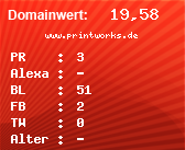 Domainbewertung - Domain www.printworks.de bei Domainwert24.net