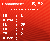 Domainbewertung - Domain www.toskana-markt.de bei Domainwert24.net