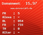 Domainbewertung - Domain www.spacenight.de bei Domainwert24.net