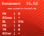 Domainbewertung - Domain www.cosmetic-handel.de bei Domainwert24.net